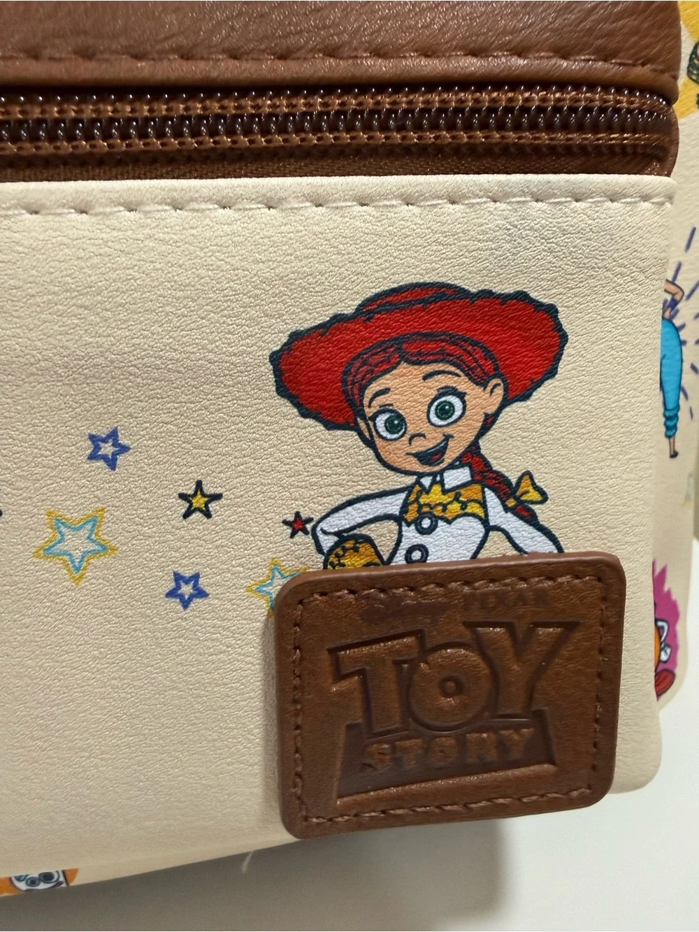 Toy Story Cream Kids Mini Backpack with Brown Trim